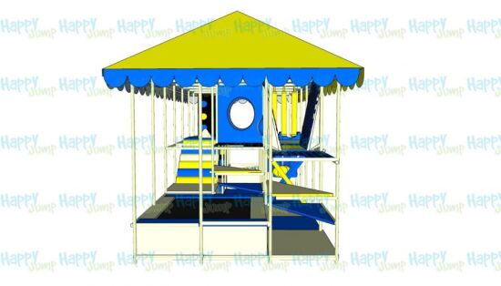 Лабиринт желто-голубой 7 х 3 х 3 м — фото 4