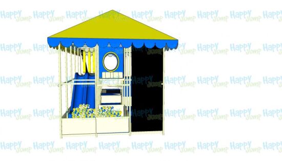 Лабиринт желто-голубой 7 х 3 х 3 м — фото 8