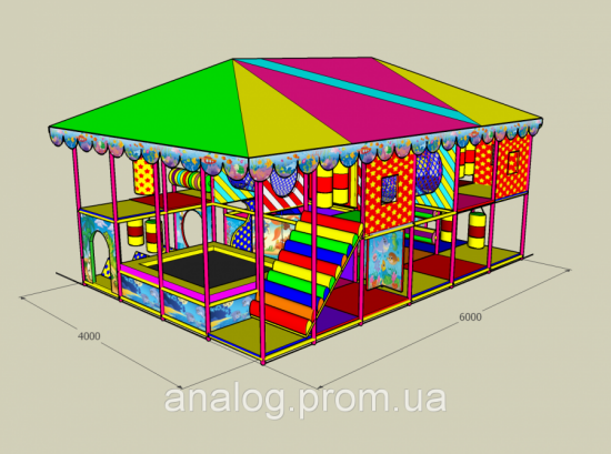 Дитячий 2х рівневий ігровий лабіринт "Магік" 6х4х4,2м — фото 2