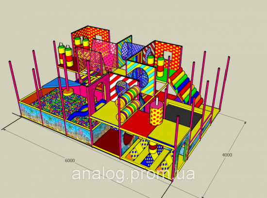 Дитячий 2х рівневий ігровий лабіринт "Магік" 6х4х4,2м — фото 4