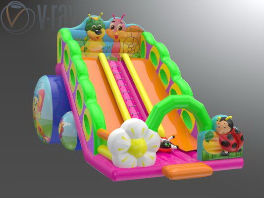 Надувна гірка Букашки — фото 1
