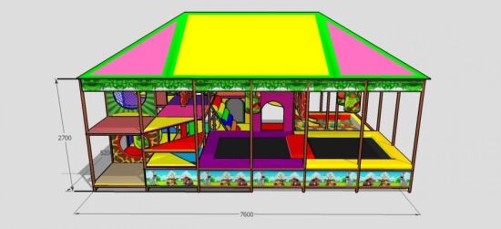 ЛАБІРИНТ "Мадагаскар NEW" з дахом 7,6х5,2х4,2м — фото 3