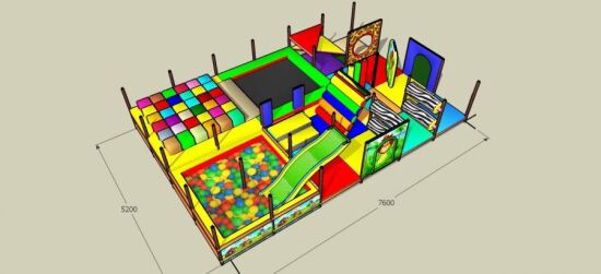 ЛАБІРИНТ "Мадагаскар NEW" з дахом 7,6х5,2х4,2м — фото 4