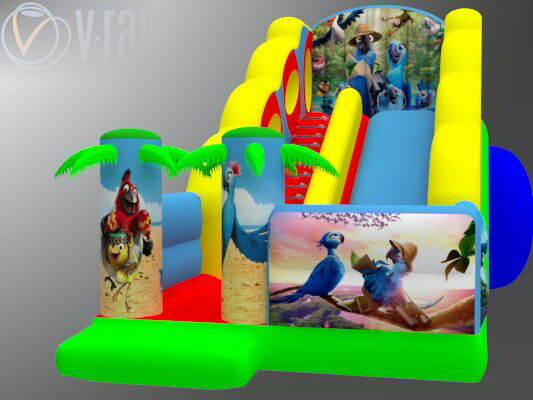 Надувна гірка Пташки — фото 1