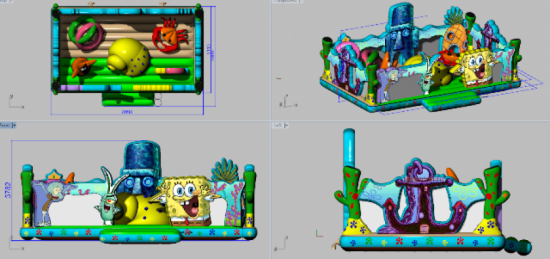 Надувний батут Губка Боб — фото 5