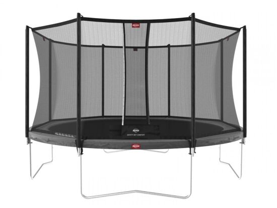 Батут BERG Favorit Grey 430 + захисна сітка Safety Net Comfort (35.14.13.00+35.74.14.03) — фото 1