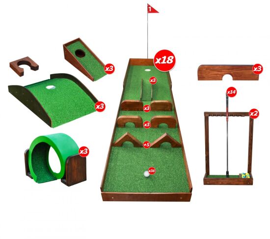 Набір міні-гольф для бізнесу «STANDART» на 18 доріжок — фото 1